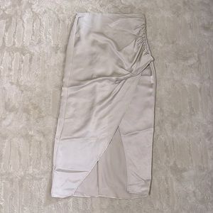 Zara satin midi skirt